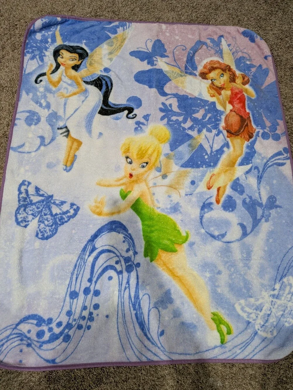 Disney Fairies Tinkerbell Blanket Small Soft Fawn Silvermist
